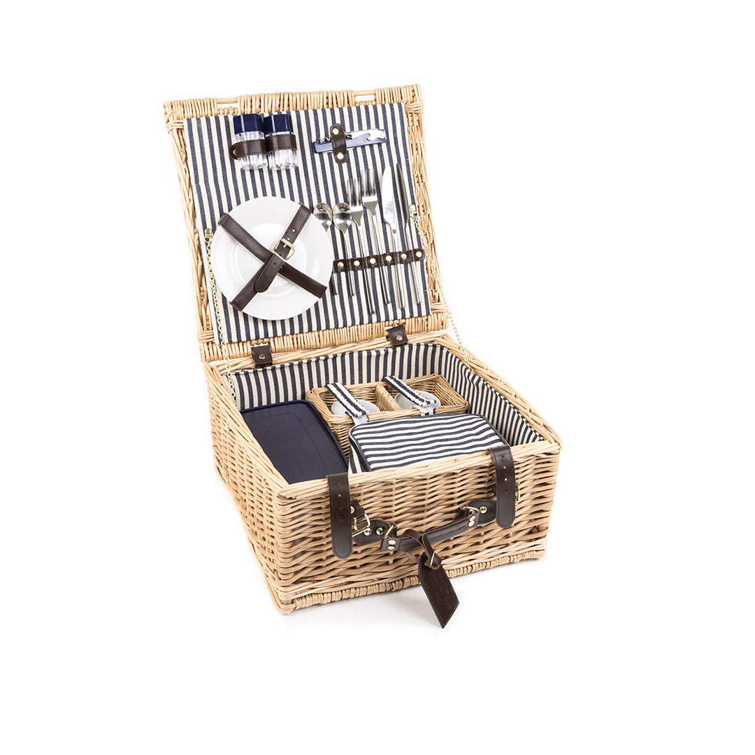 Greenfield Collection Sandbanks Willow Picnic Hamper for Two People - The Greenfield Collection