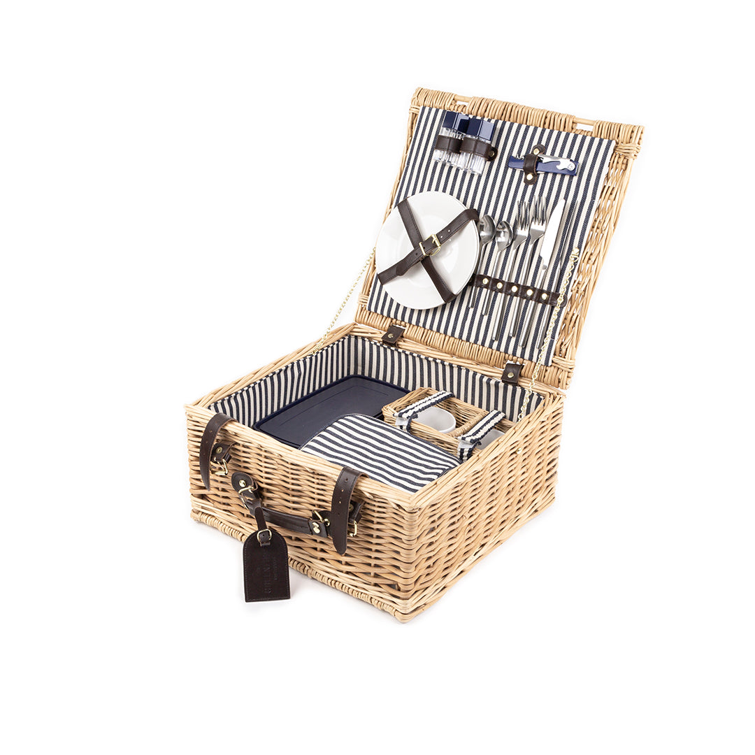Greenfield Collection Sandbanks Willow Picnic Hamper for Two People - The Greenfield Collection