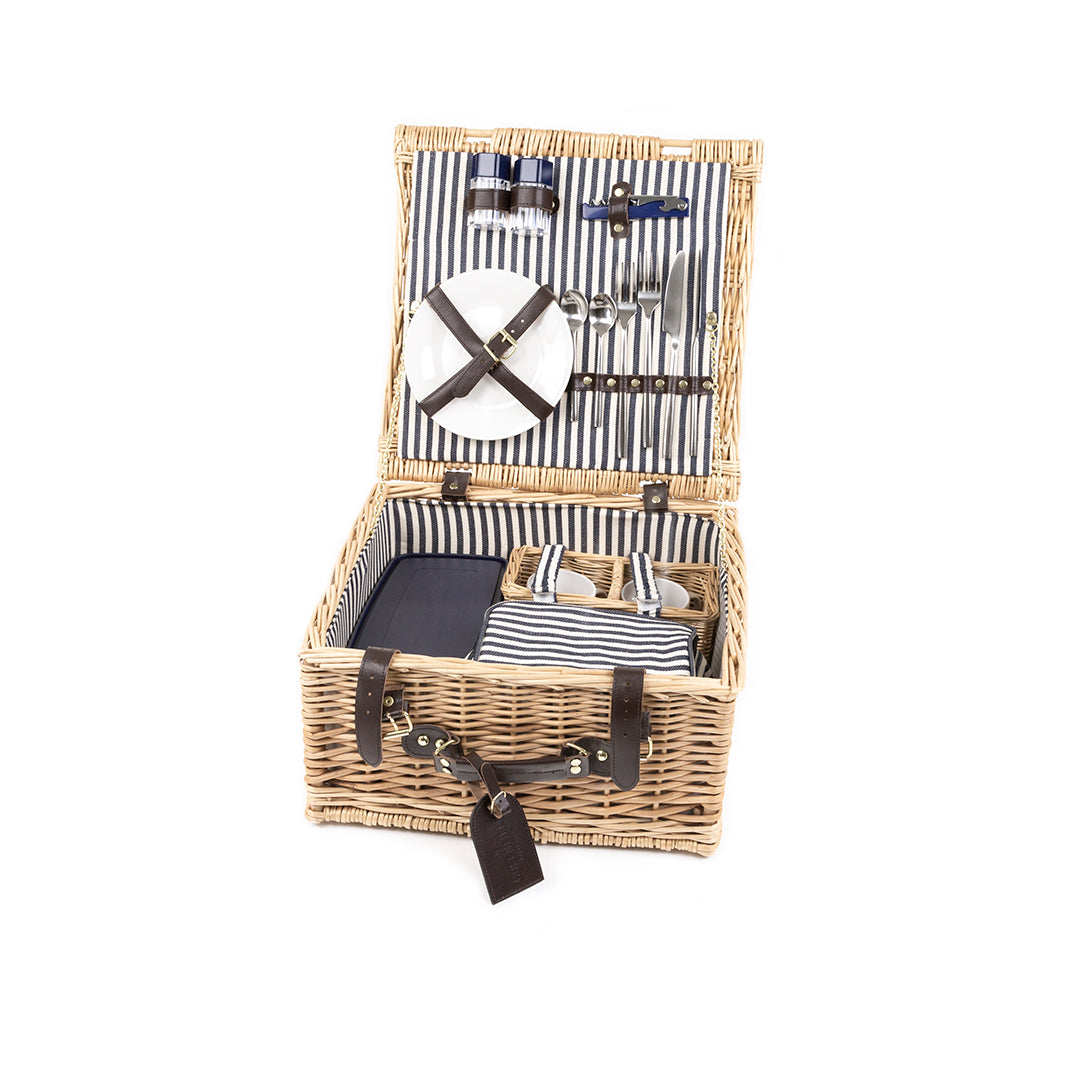 Greenfield Collection Sandbanks Willow Picnic Hamper for Two People - The Greenfield Collection