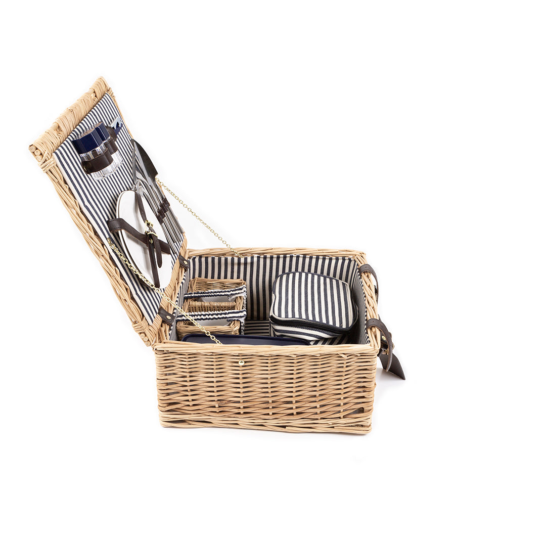 Greenfield Collection Sandbanks Willow Picnic Hamper for Two People - The Greenfield Collection