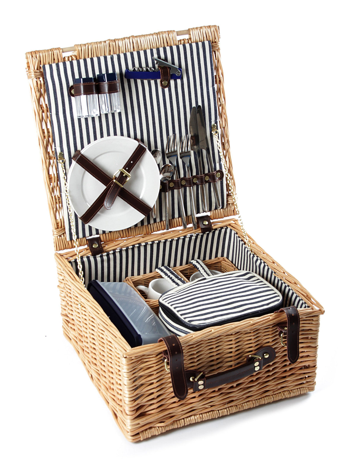 Greenfield Collection Sandbanks Willow Picnic Hamper for Two People - Greenfield Collection