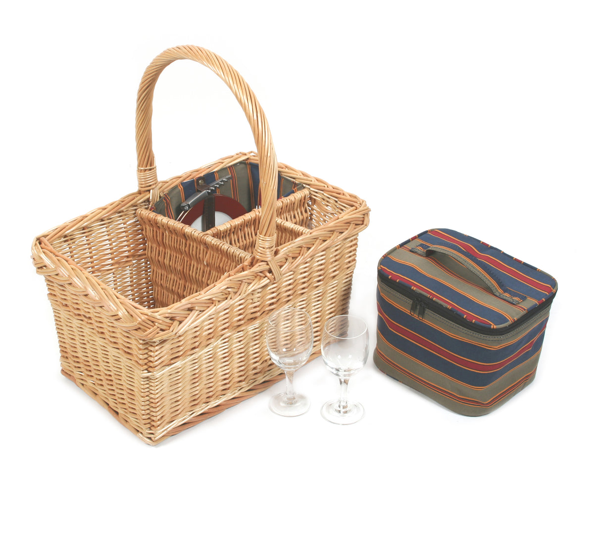 Greenfield Collection Regatta Willow Picnic Hamper for Two People - The Greenfield Collection