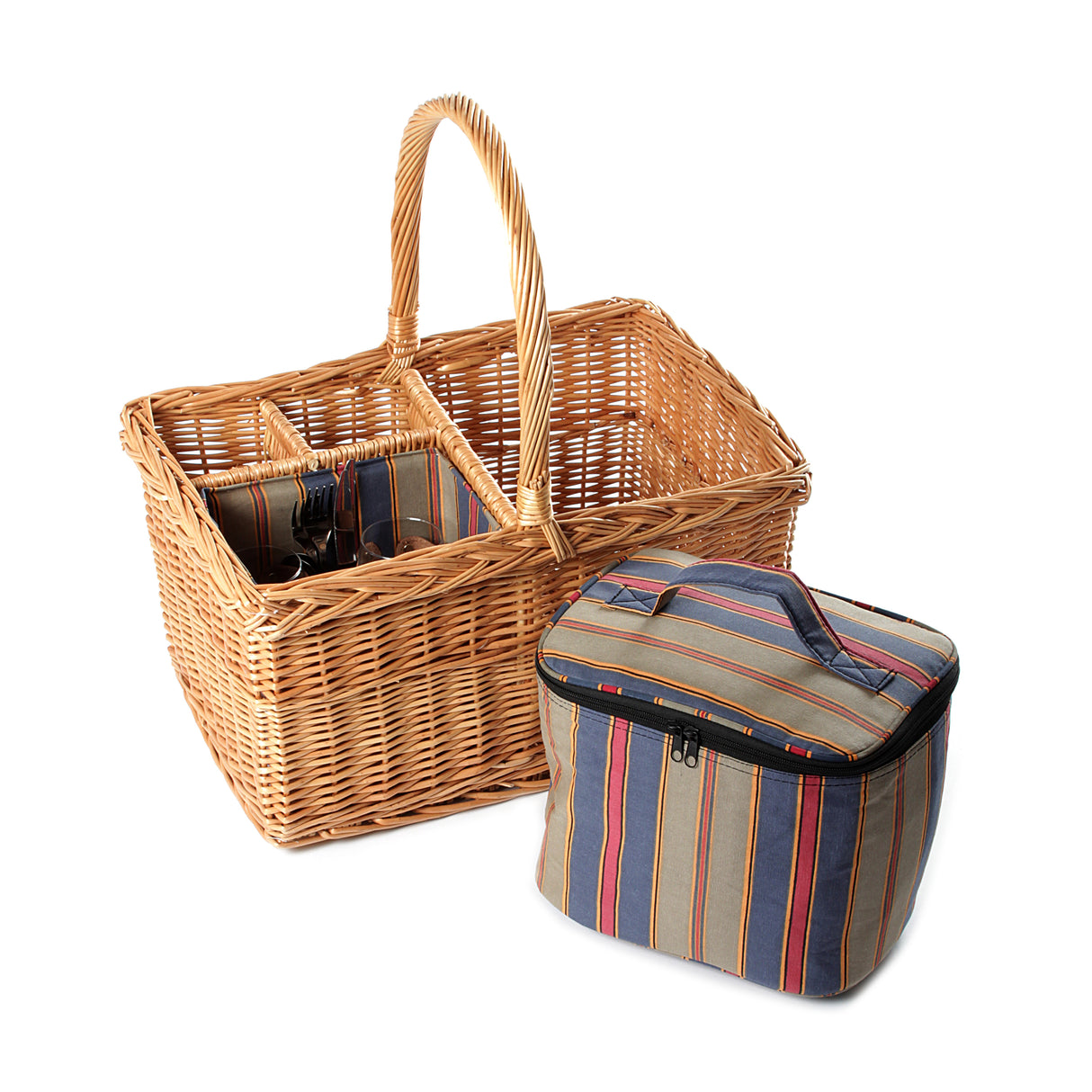 Greenfield Collection Regatta Willow Picnic Hamper for Two People - The Greenfield Collection