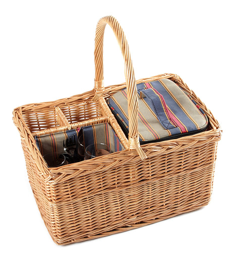 Greenfield Collection Regatta Willow Picnic Hamper for Two People - The Greenfield Collection