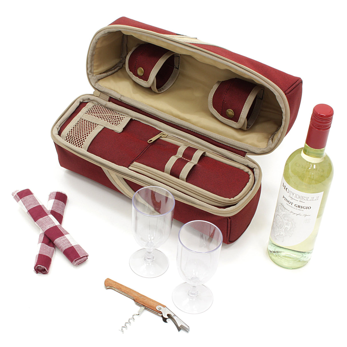 Greenfield Collection Deluxe Wine Cooler Bag for Two People with Matching Picnic Blanket - The Greenfield Collection