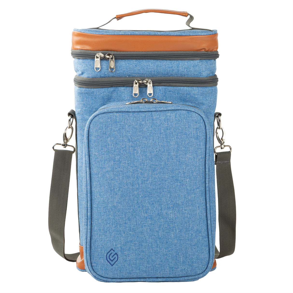 Blue Contemporary Wine Cooler Bag for 4 people - Greenfield Collection