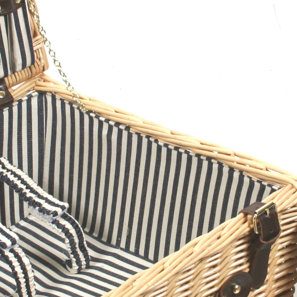 Greenfield Collection Sandbanks Willow Picnic Hamper for Two People - The Greenfield Collection