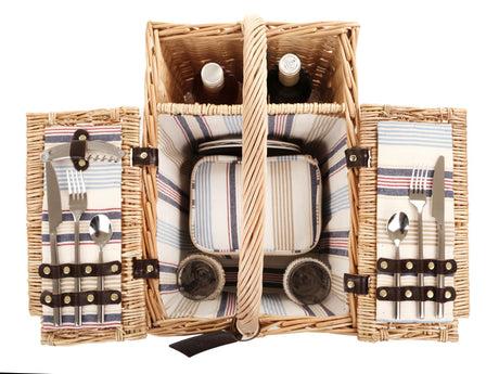 Greenfield Collection Arundel Willow Picnic Hamper for Two People - The Greenfield Collection