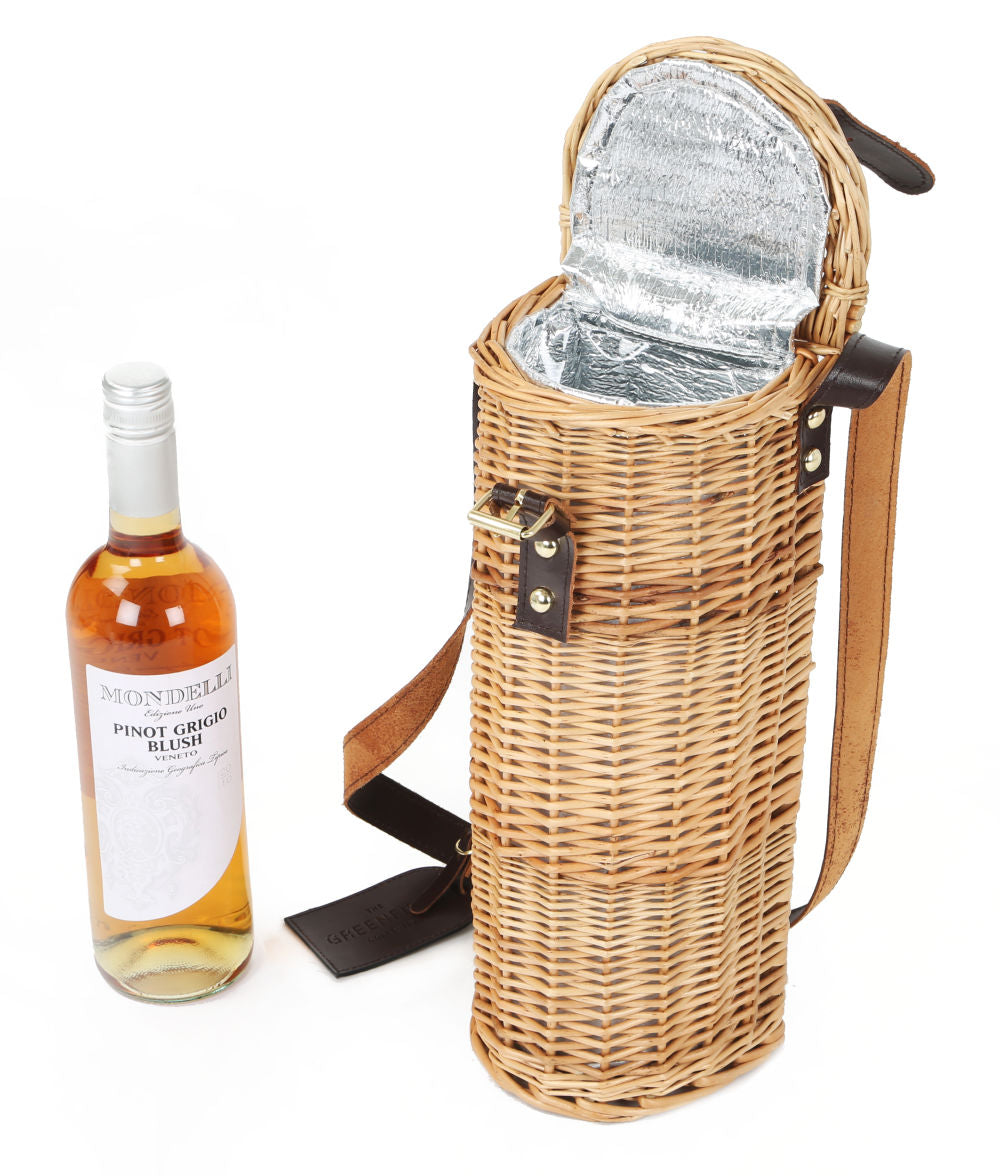 Greenfield Collection Deluxe Willow Wine Cooler Hamper - The Greenfield Collection