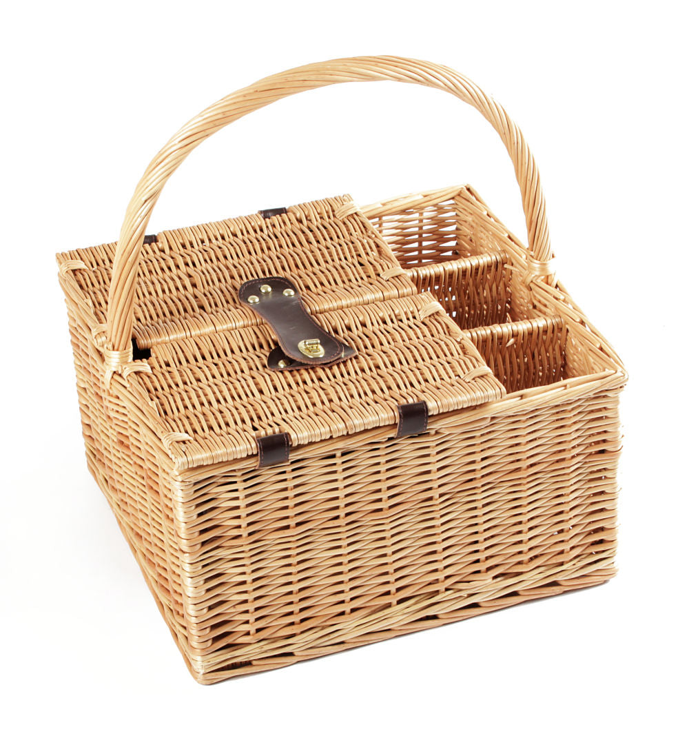 Greenfield Collection Windsor Willow Picnic Hamper for Four People - The Greenfield Collection