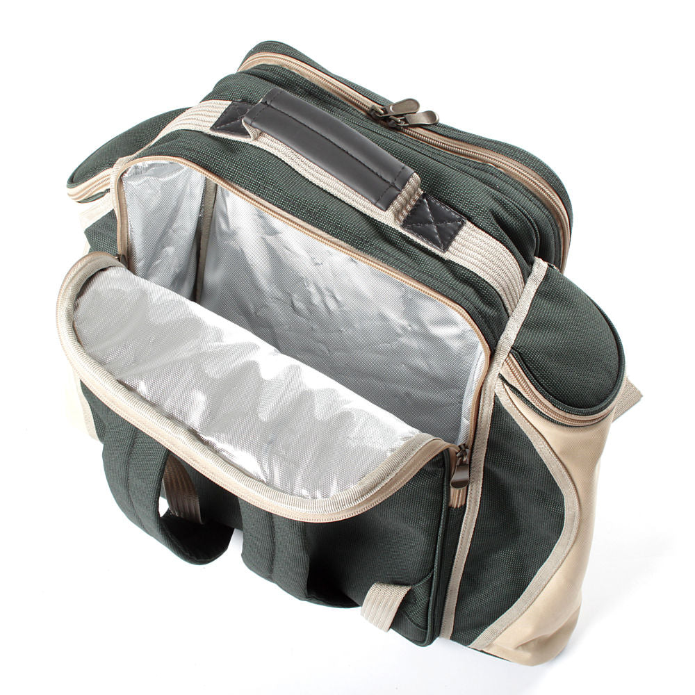 Greenfield Collection Deluxe Picnic Backpack Hamper for Two People - The Greenfield Collection