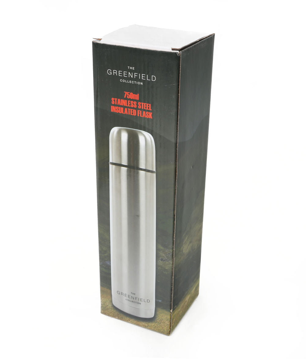 Greenfield Collection 0.75 Litre Vacuum Insulated Stainless Steel Flask - The Greenfield Collection