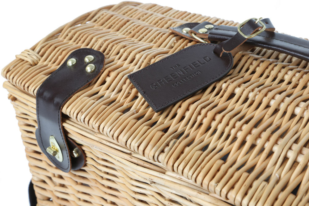 Greenfield Collection Oxford Willow Picnic Hamper for Four People - The Greenfield Collection