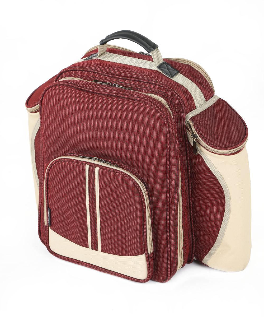 Greenfield Collection Super Deluxe Picnic Backpack Hamper for Four People - The Greenfield Collection