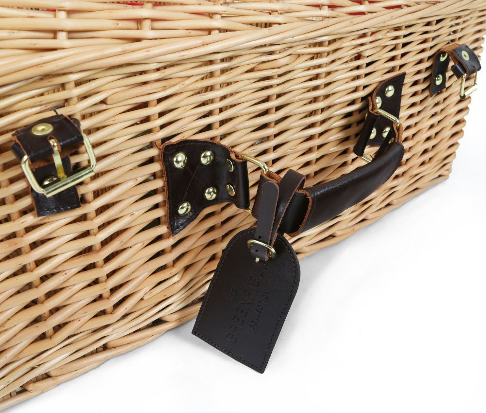 Greenfield Collection Blenheim Willow Picnic Hamper for Four People - The Greenfield Collection