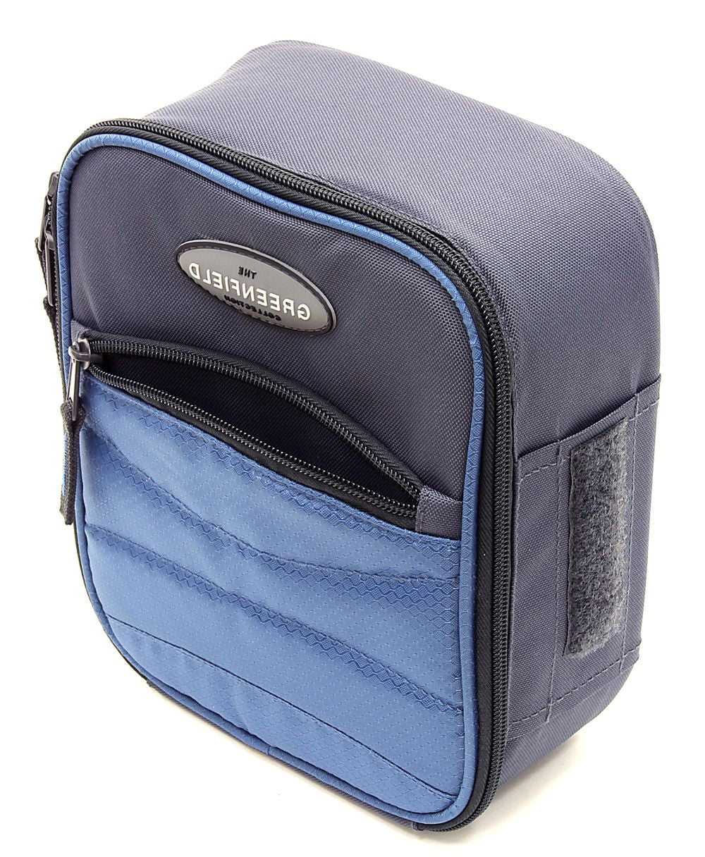 Greenfield Collection Powder Blue Lunch Cool Bag with Removable Bottle Holder - The Greenfield Collection