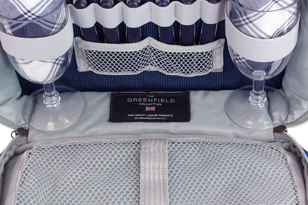 Greenfield Collection Deluxe Picnic Backpack Hamper for Two People - The Greenfield Collection