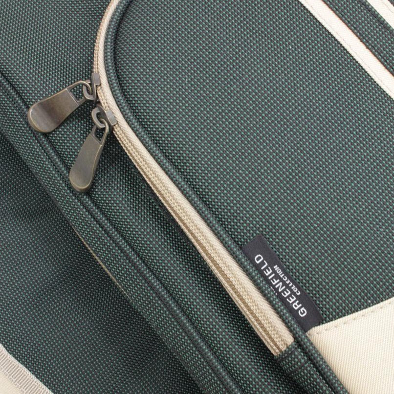 Greenfield Collection Super Deluxe Picnic Backpack Hamper for Two People with Matching Picnic Blanket - The Greenfield Collection