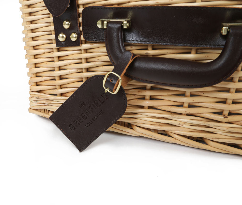 Greenfield Collection Clarendon Willow Picnic Hamper for Two People - The Greenfield Collection