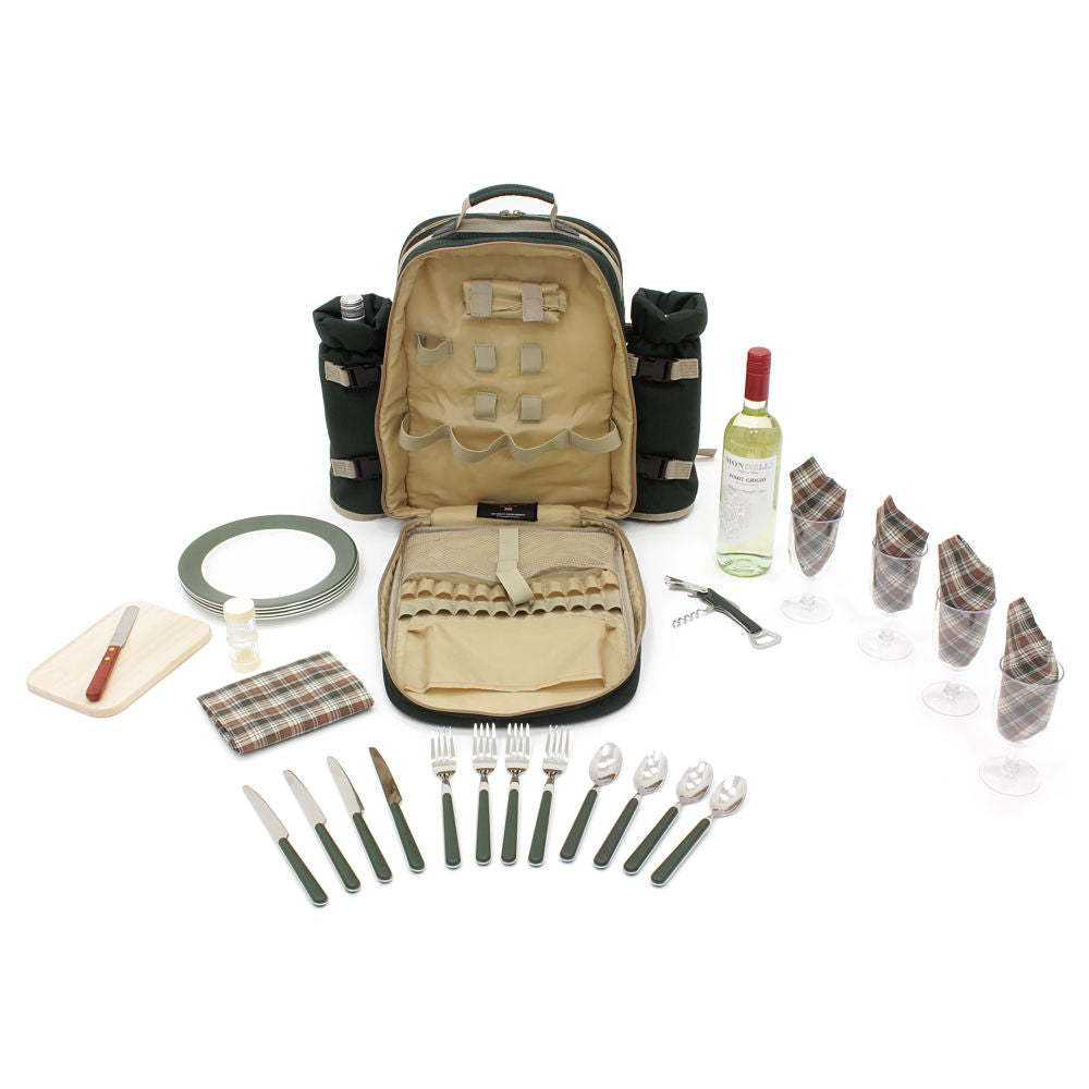Picnic Accessories Picnic Backpack for 4 in green
