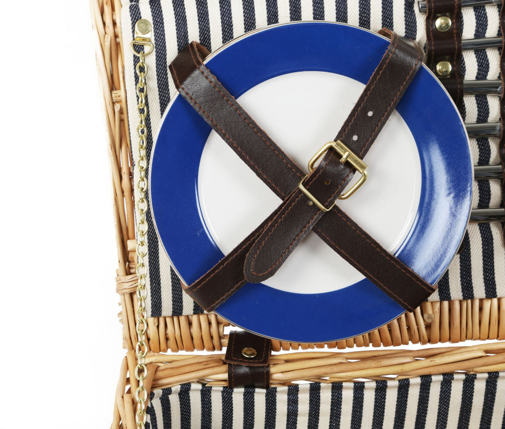 Greenfield Collection Winchester Willow Picnic Hamper for Four People - The Greenfield Collection