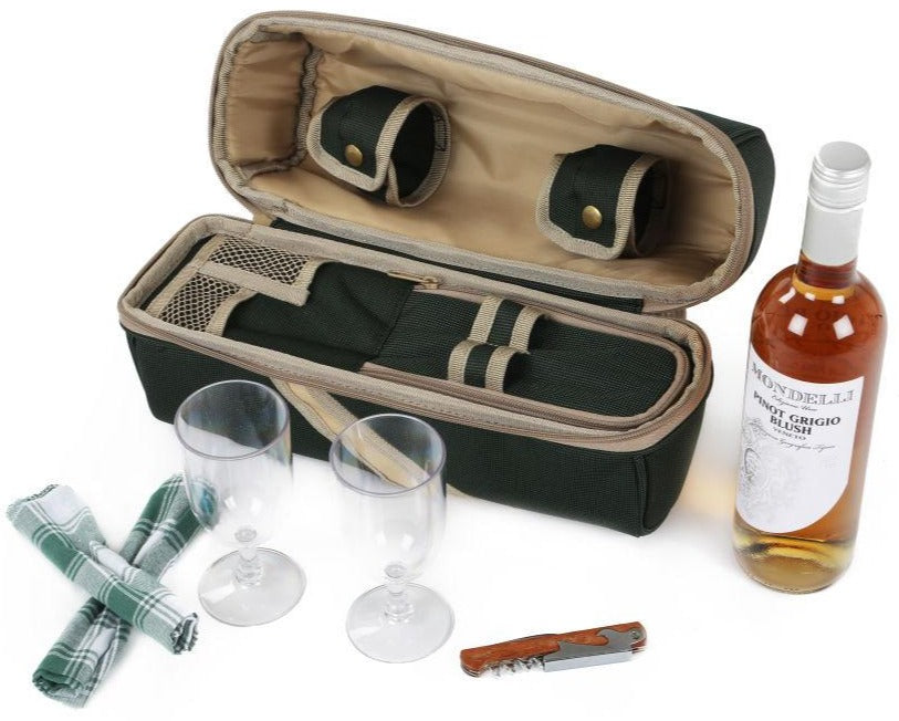 Greenfield Collection Deluxe Wine Cooler Bag for Two People - The Greenfield Collection