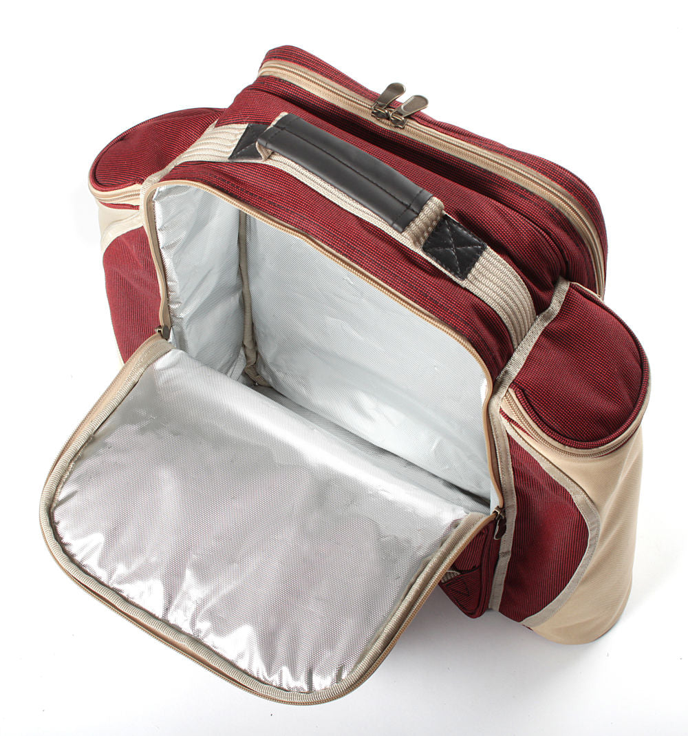 Greenfield Collection Deluxe Picnic Backpack Hamper for Four People - The Greenfield Collection