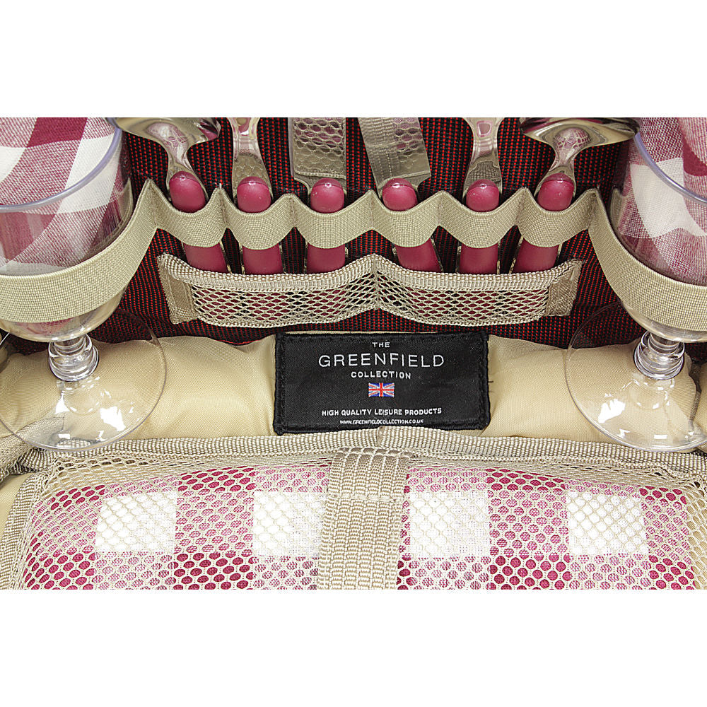 Greenfield Collection Deluxe Picnic Backpack Hamper for Two People - The Greenfield Collection