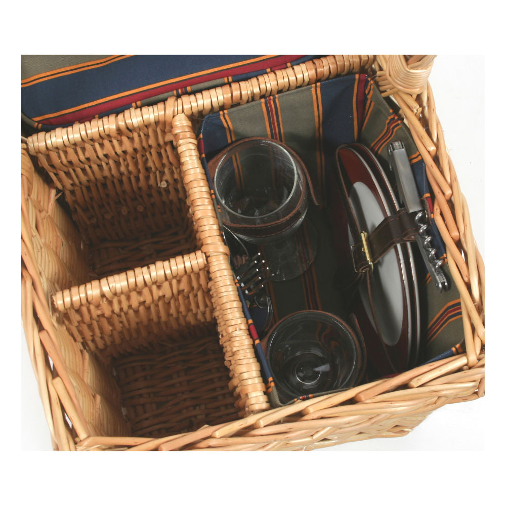 Greenfield Collection Regatta Willow Picnic Hamper for Two People - The Greenfield Collection