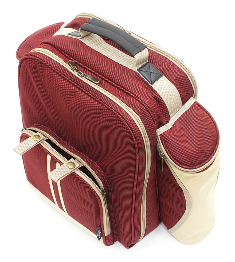 Greenfield Collection Deluxe Picnic Backpack Hamper for Four People - The Greenfield Collection