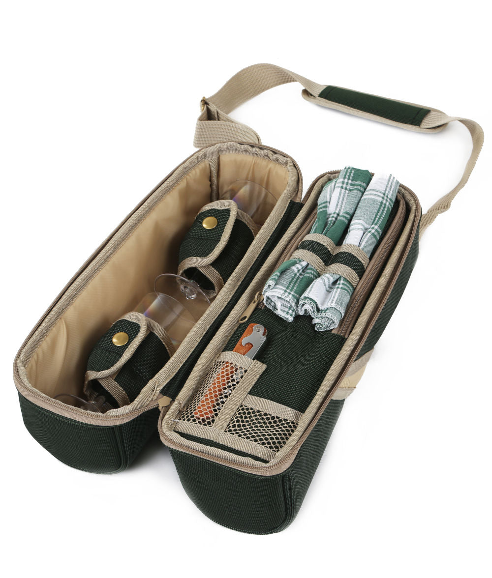 Greenfield Collection Deluxe Wine Cooler Bag for Two People - The Greenfield Collection