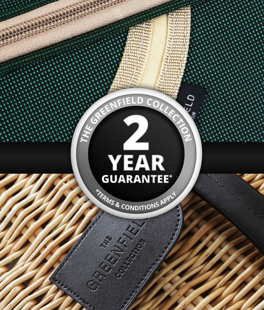Greenfield Collection Deluxe Picnic Backpack Hamper for Two People - The Greenfield Collection