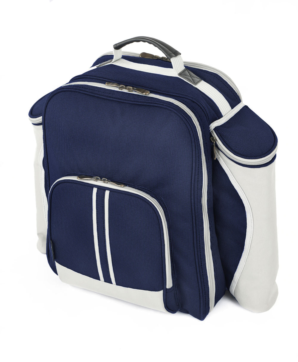 Greenfield Collection Super Deluxe Picnic Backpack Hamper for Two People with Matching Picnic Blanket - The Greenfield Collection