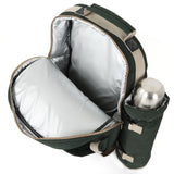 Greenfield Collection Luxury Forest Green Picnic Backpack Hamper for Two People - The Greenfield Collection