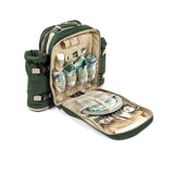 Picnic Backpack Hamper for 4 with picnic accessories - The Greenfield Collection