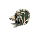 Greenfield Collection Deluxe Four Person Picnic Holdall in Forest Green - The Greenfield Collection
