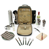 Greenfield Collection Super Deluxe Picnic Backpack Hamper for Two People - The Greenfield Collection