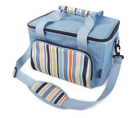 Greenfield Collection Sky Blue 20 Litre Foldable Family Cool Bag - The Greenfield Collection