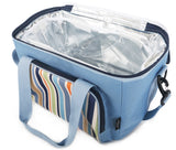 Greenfield Collection Sky Blue 20 Litre Foldable Family Cool Bag - The Greenfield Collection
