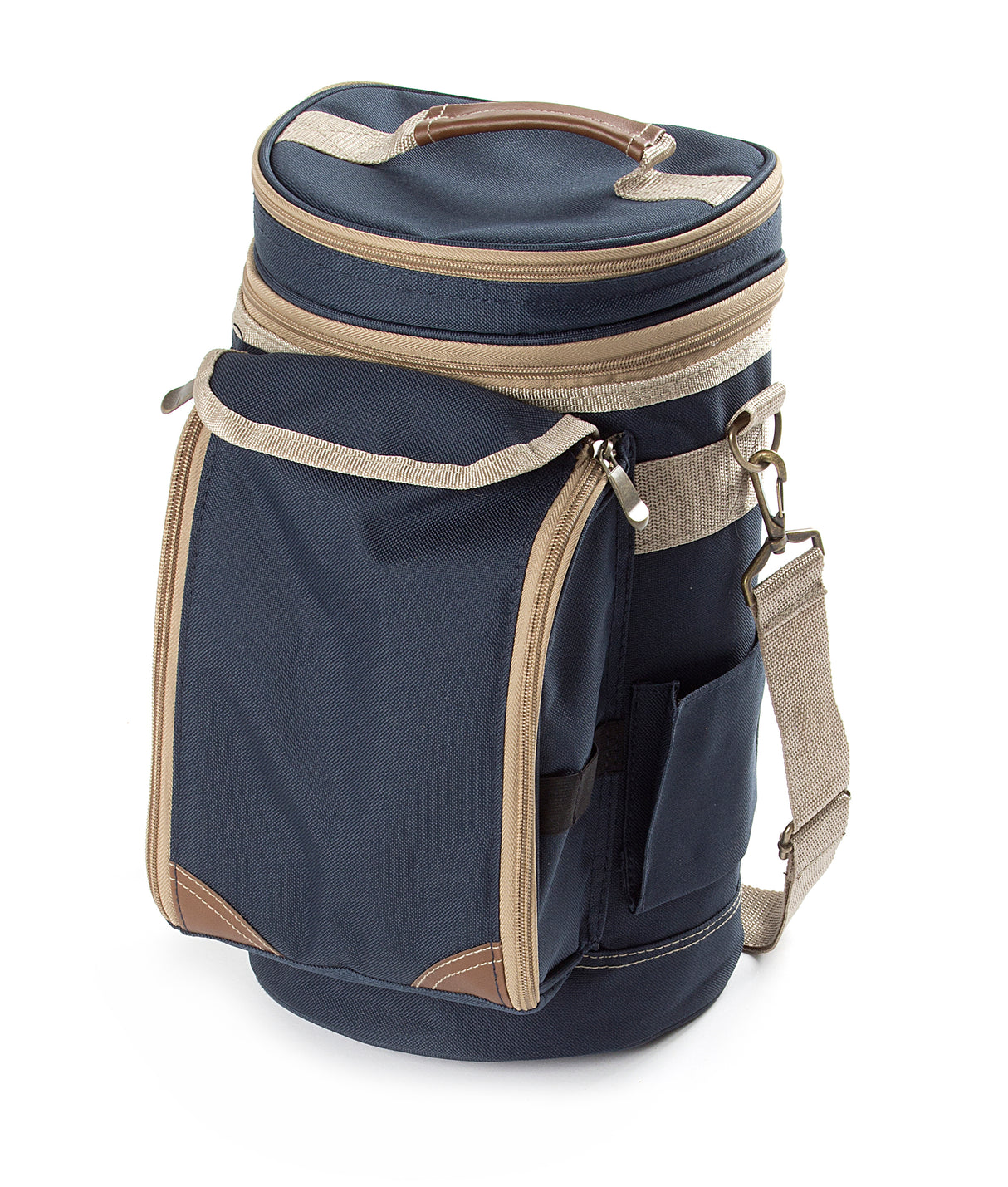 Greenfield Collection Contour Admiral Blue Wine Cooler Bag for Two People - The Greenfield Collection