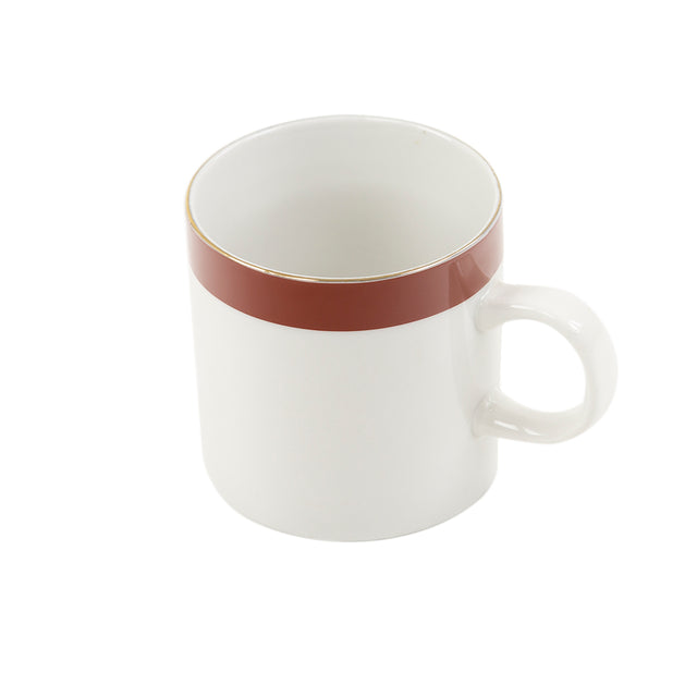 Greenfield Collection Red China Cup with Gold Rim - Greenfield Collection