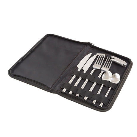 Greenfield Collection Complete Mulberry Red Cutlery Wallet - The Greenfield Collection