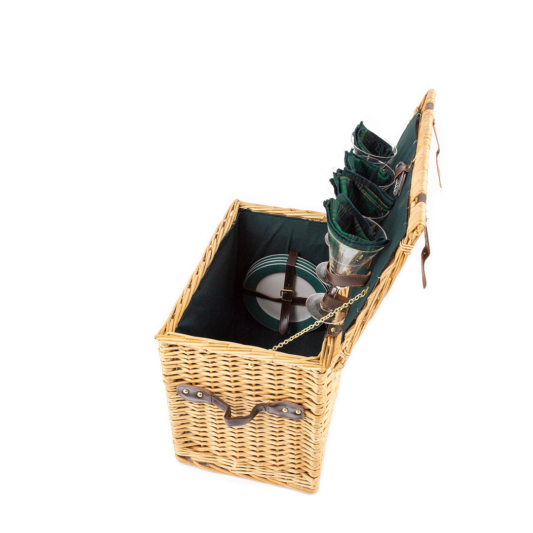 Greenfield Collection Amersham Willow Picnic Hamper for Four People - The Greenfield Collection