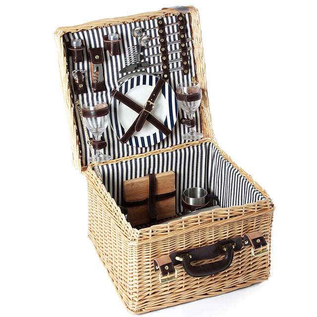 Greenfield Collection Clarendon Willow Picnic Hamper for Two People - Greenfield Collection