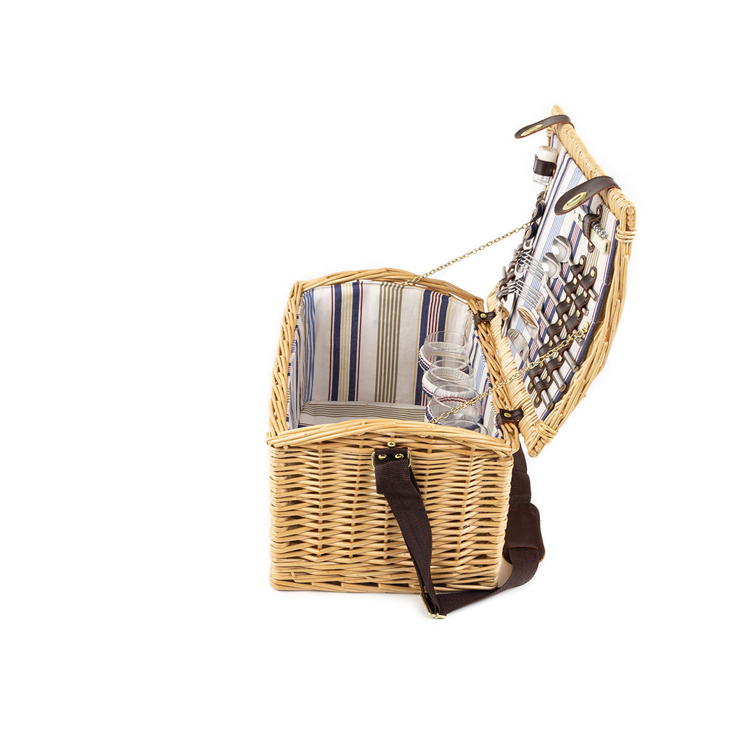 Greenfield Collection Oxford Willow Picnic Hamper for Four People - The Greenfield Collection