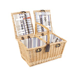 Greenfield Collection Park Lane Willow Picnic Hamper for Four People - The Greenfield Collection