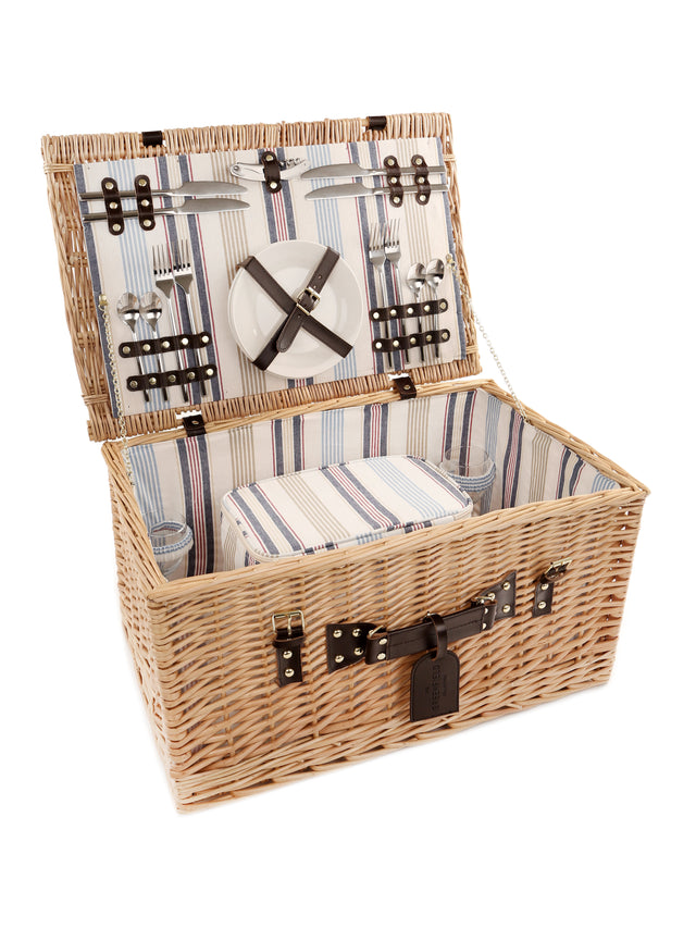 Greenfield Collection Ludlow Willow Picnic Hamper for Four People - Greenfield Collection
