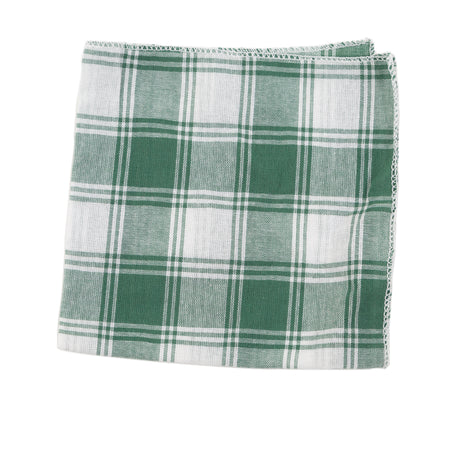 Greenfield Collection Checkered Stripe Cotton Napkin - The Greenfield Collection