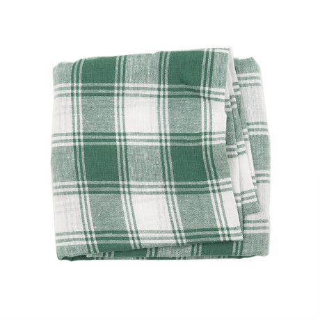Greenfield Collection Checkered Stripe Cotton Table Cloth - The Greenfield Collection