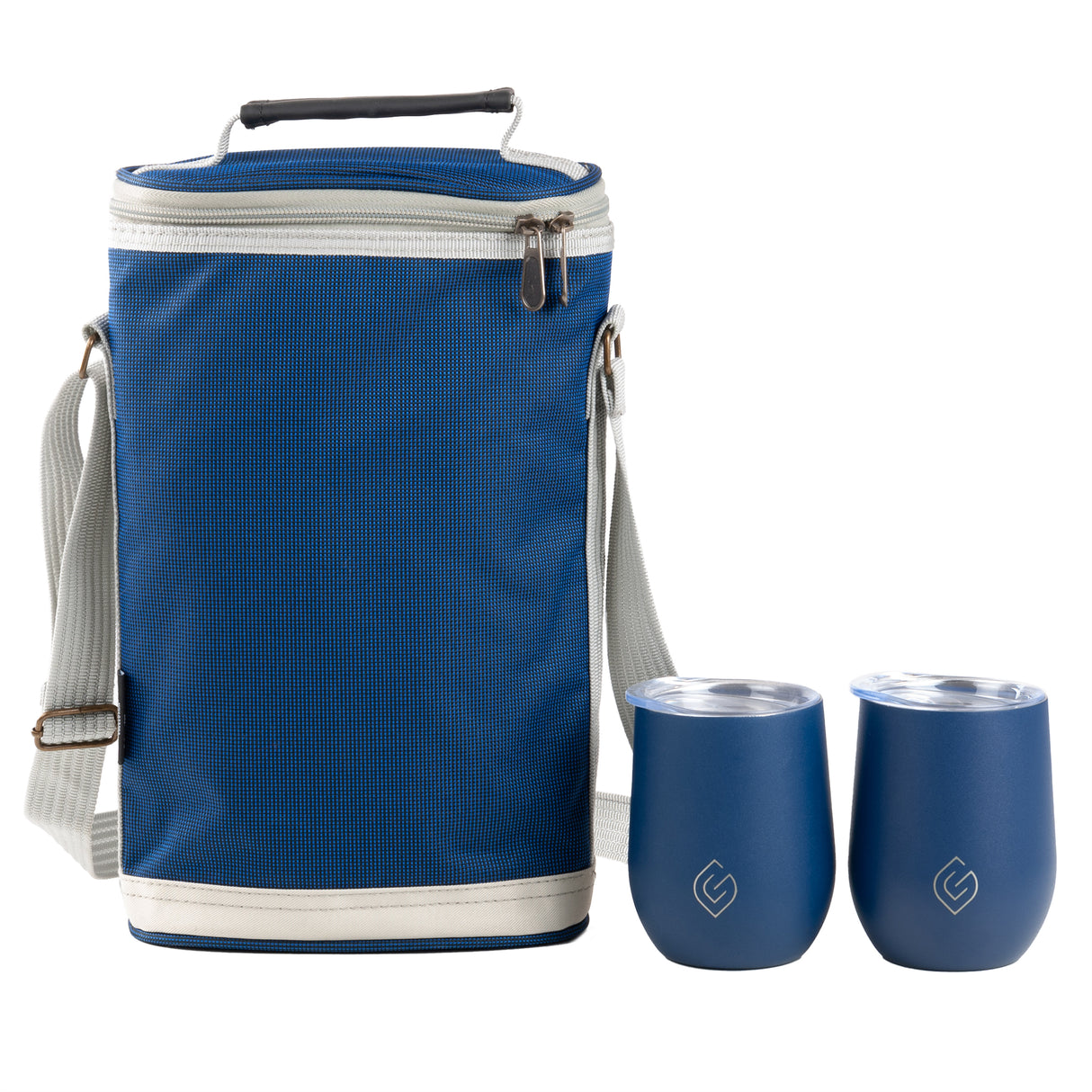 2 Person Wine Cooler Bag with Matching Tumbler - Greenfield Collection